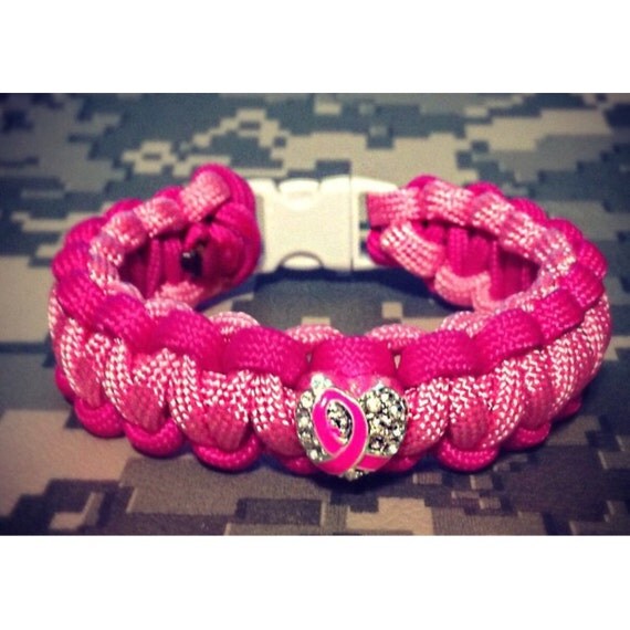 Breast Cancer Awareness paracord bracelet by