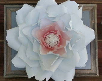 Giant Paper Flower with reclaimed wood frame
