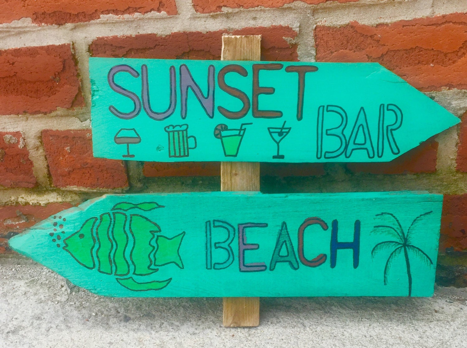 Beach Sign Beach Wall Art Driftwood Wall Hanging Beach