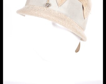 Vintage Fur Felt Cloche hat
