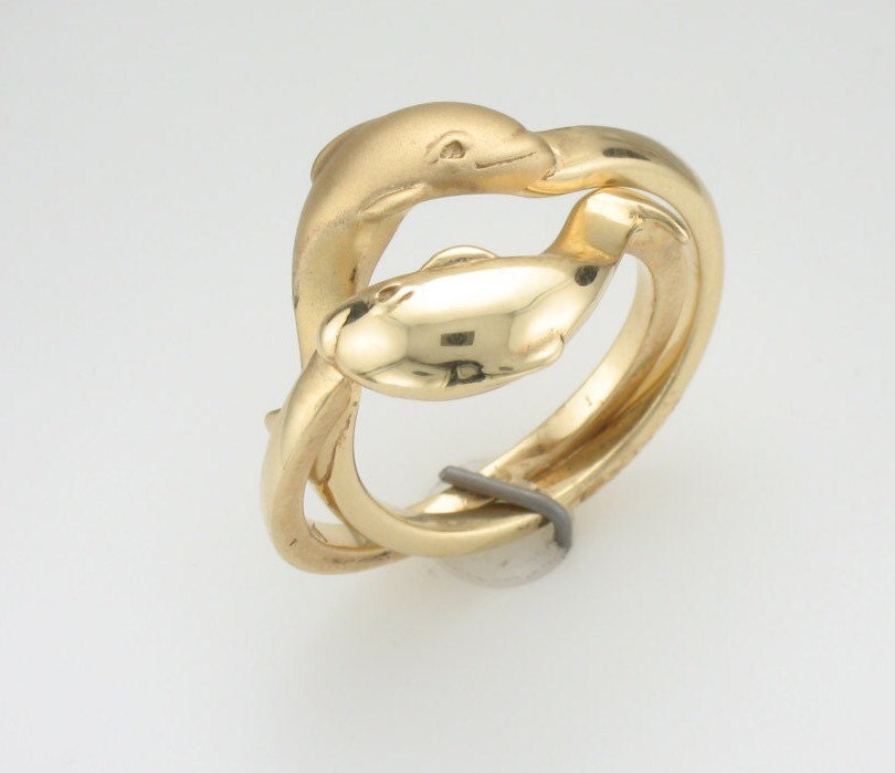 dolphin ring 14k gold puzzle ring gold dolphin ring anniversary gift birthday - Dolphin Wedding Rings dolphin ring 14k gold puzzle ring gold dolphin ring anniversary gift birthday - Dolphin Wedding Rings