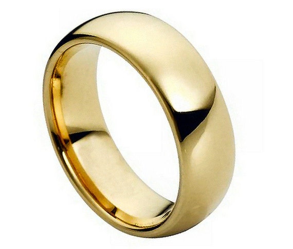 FLASH SALE  Gold Tungsten  Ring  Tungsten  Wedding  Band