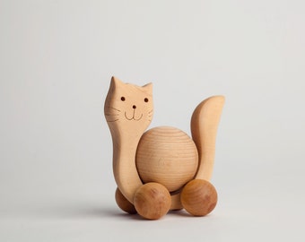 wooden cat toy