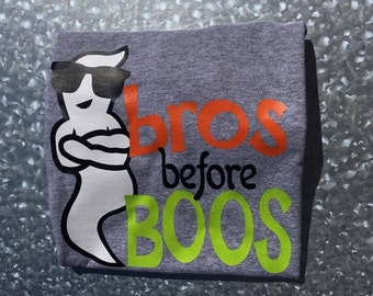 Cool Cute Boys/ Toddler Halloween Shirt Bros Before Boos Ghost, Cute Halloween Shirt