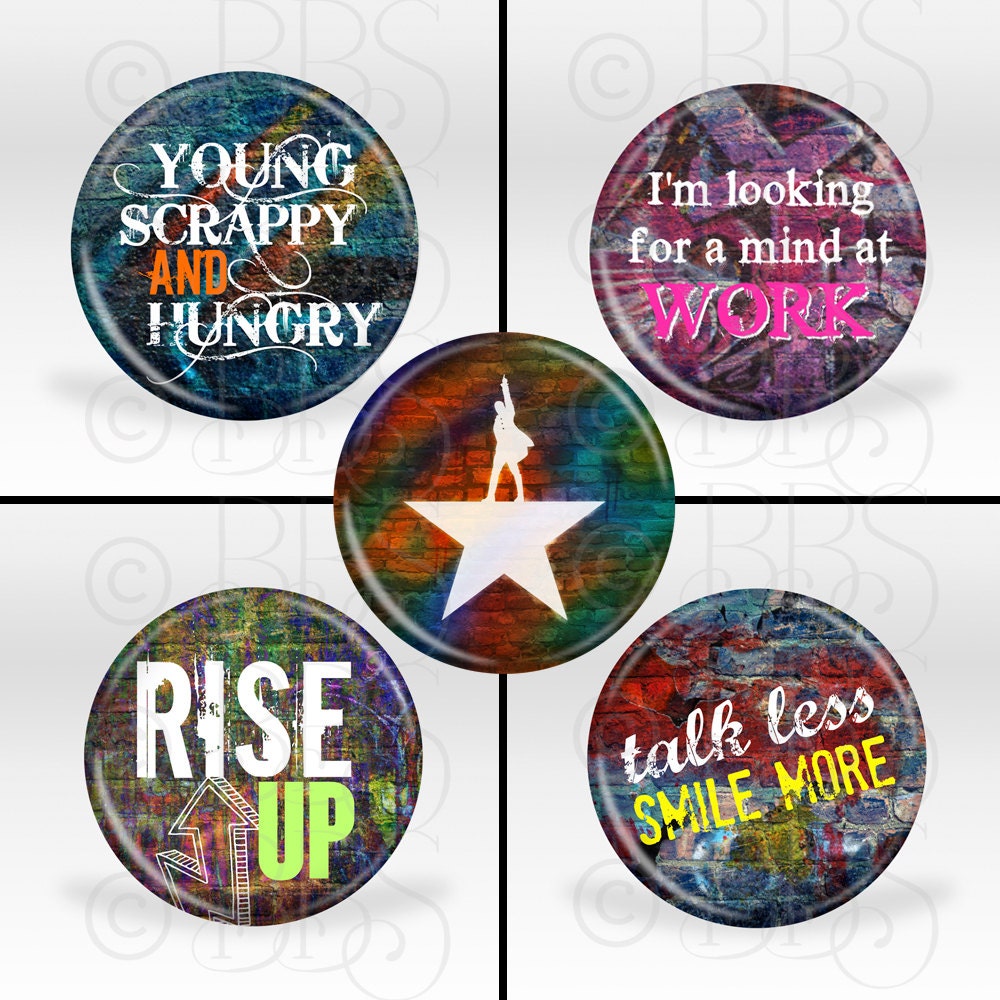 Hamilton Fandom Buttons ClickBoom by ButtonBarStudio on Etsy