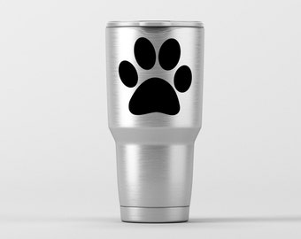Dog Paw Print / Yeti Decal / Vinyl Decal / Yeti Tumbler Decal / Yeti Cup Decal / RTIC / ***Tumbler Available***