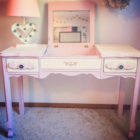 French Provincial Vanity with Mirror Antique by BlakeMasonDesigns