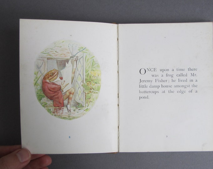 Beatrix Potter - The tale of Mr Jeremy Fisher - Book 7 - Childrens bedtime story, short animal stories, small hardcover book, Kids' library