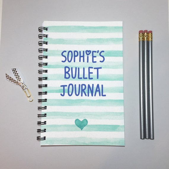 Bullet Journal Journal Spiral Notebook Personalized Bullet