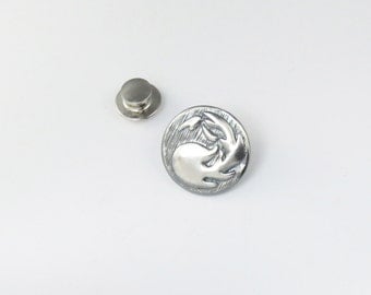 Magic:The Gathering Inspired Lapel Pin In Sterling Silver-Red Mana