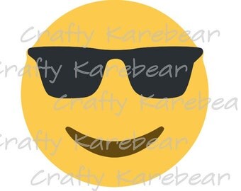 Cool Emoji SVG and DXF Digital Download