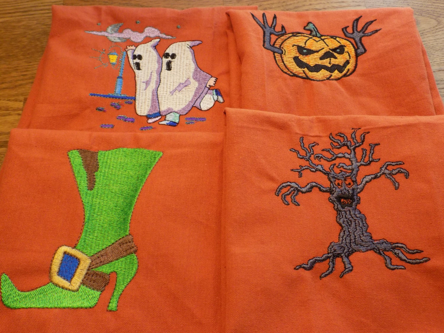 Halloween Embroidered Napkins