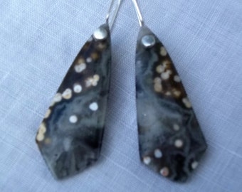 Ocean Jasper , sterling silver earwire