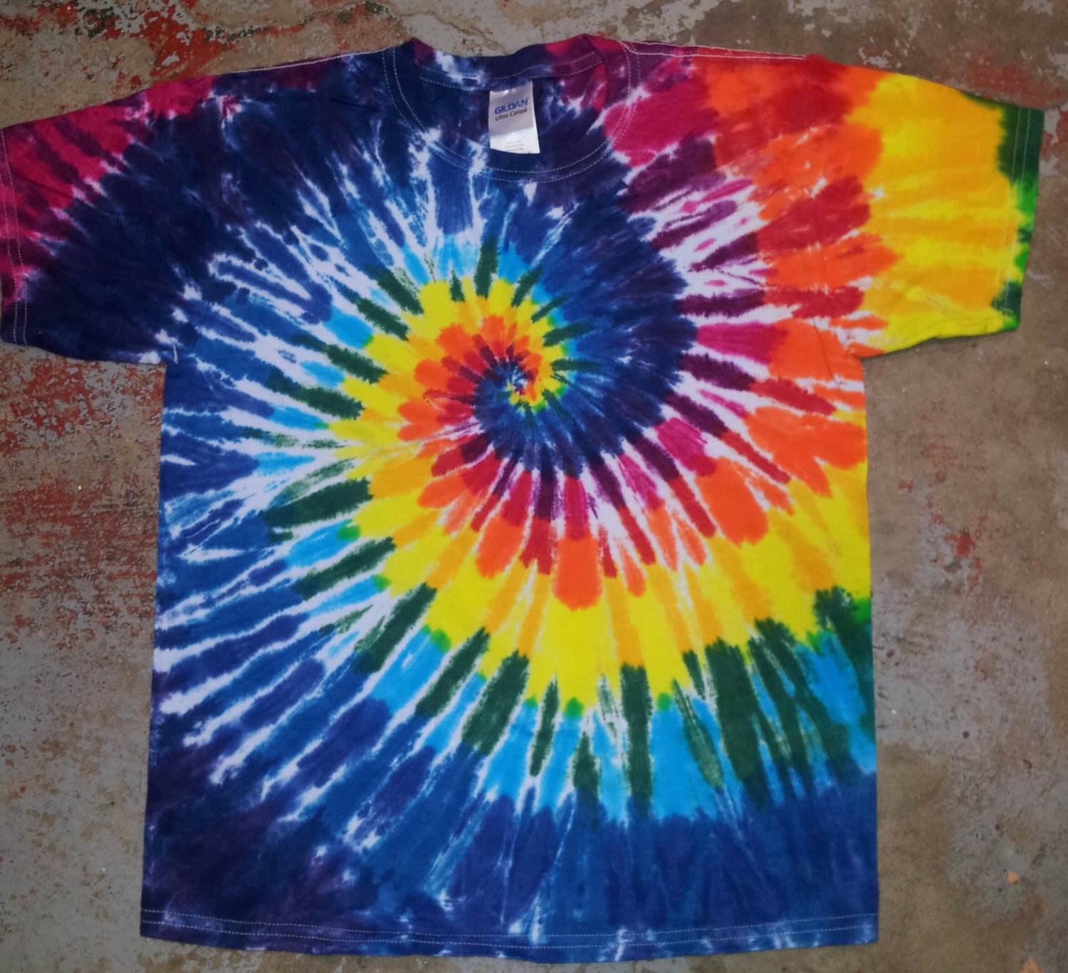 tie dye shirt Kids Youth size Large 14/16 Rainbow Spiral tye