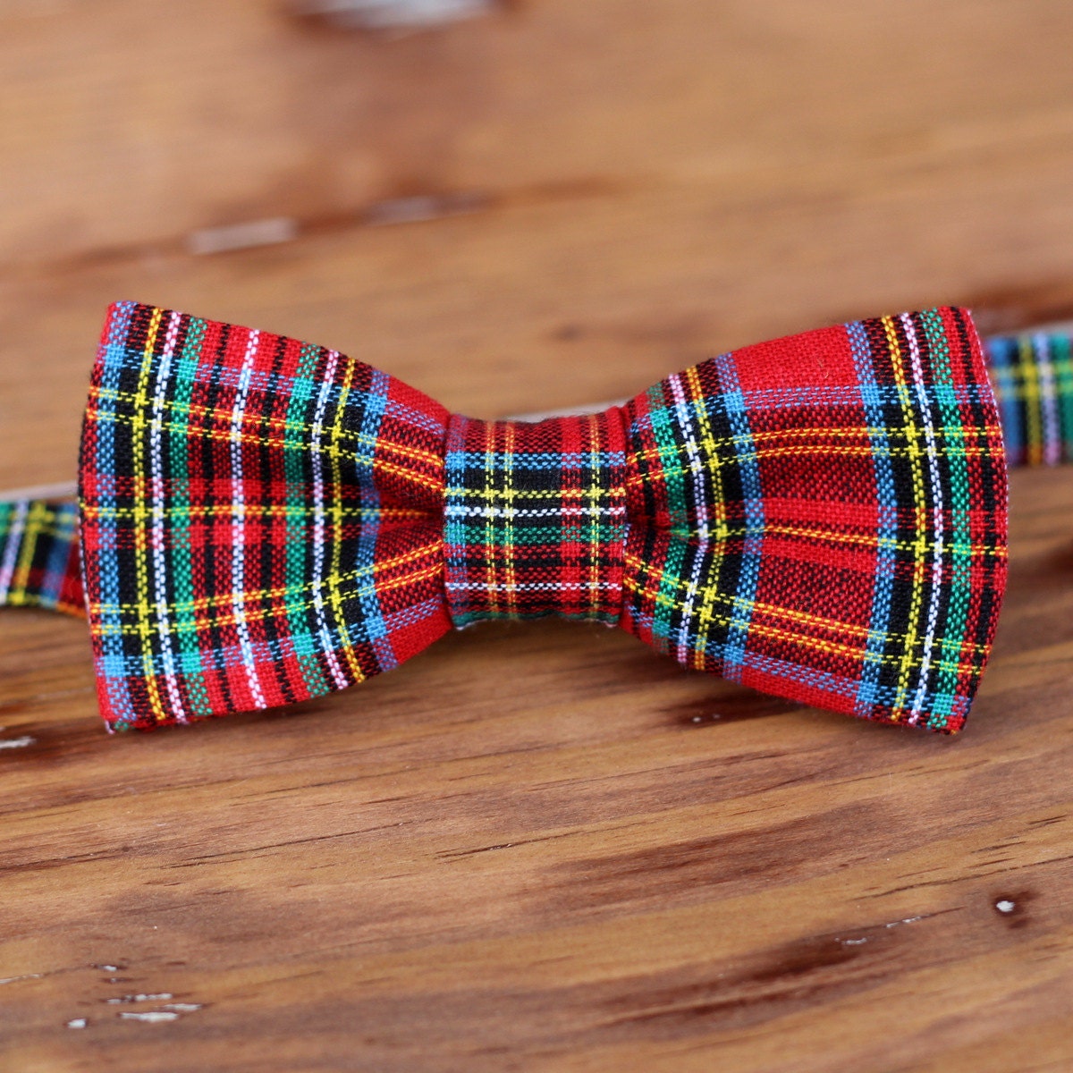 Boys Bow Tie Handsome Red Plaid Preppy Bowtie boy's
