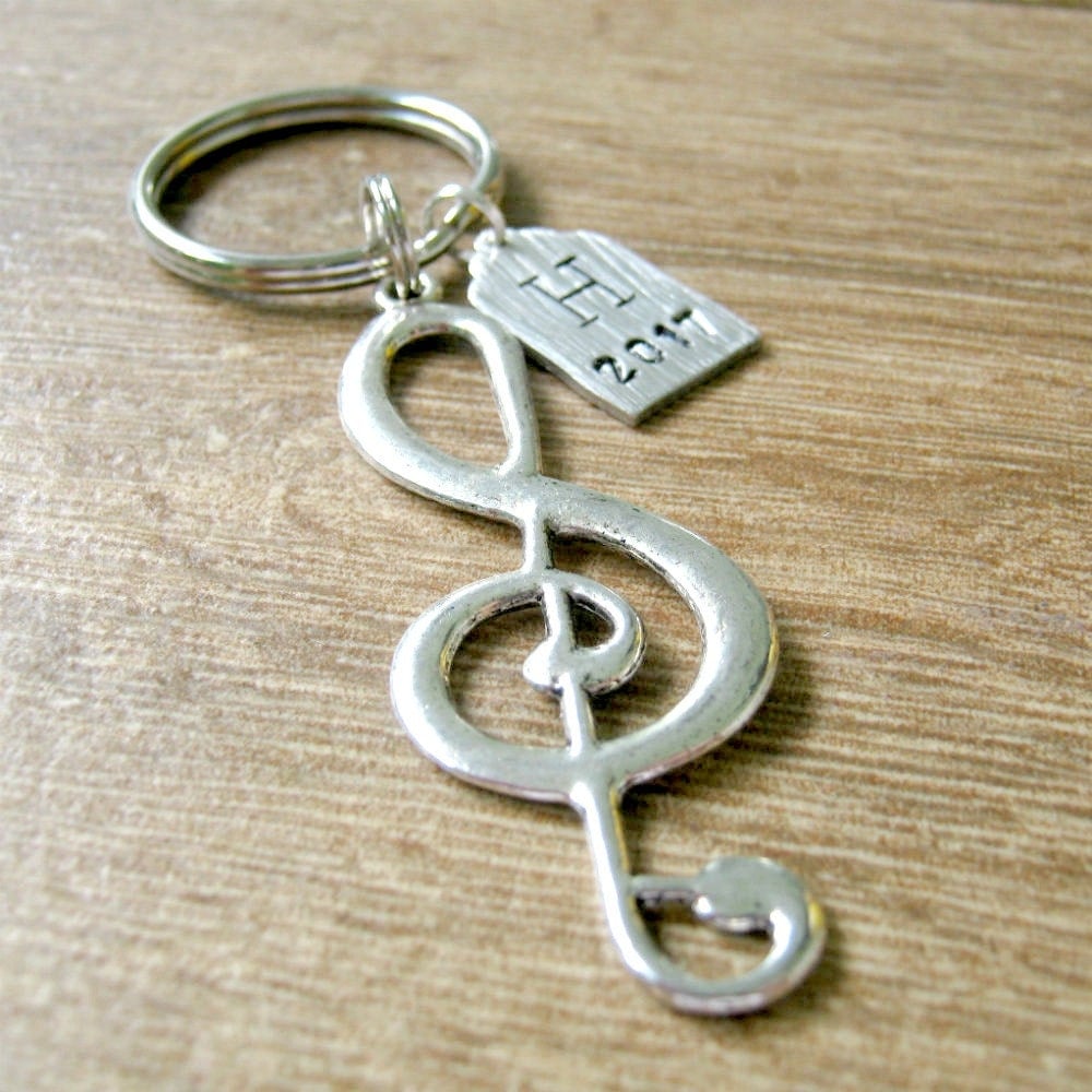 Music Note Heart Keychain at James Hoover blog