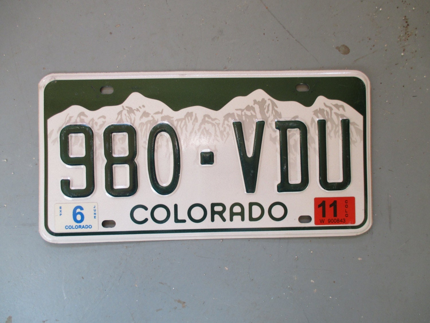 Colorado License Plate FREE SHIPPING Denver Aspen