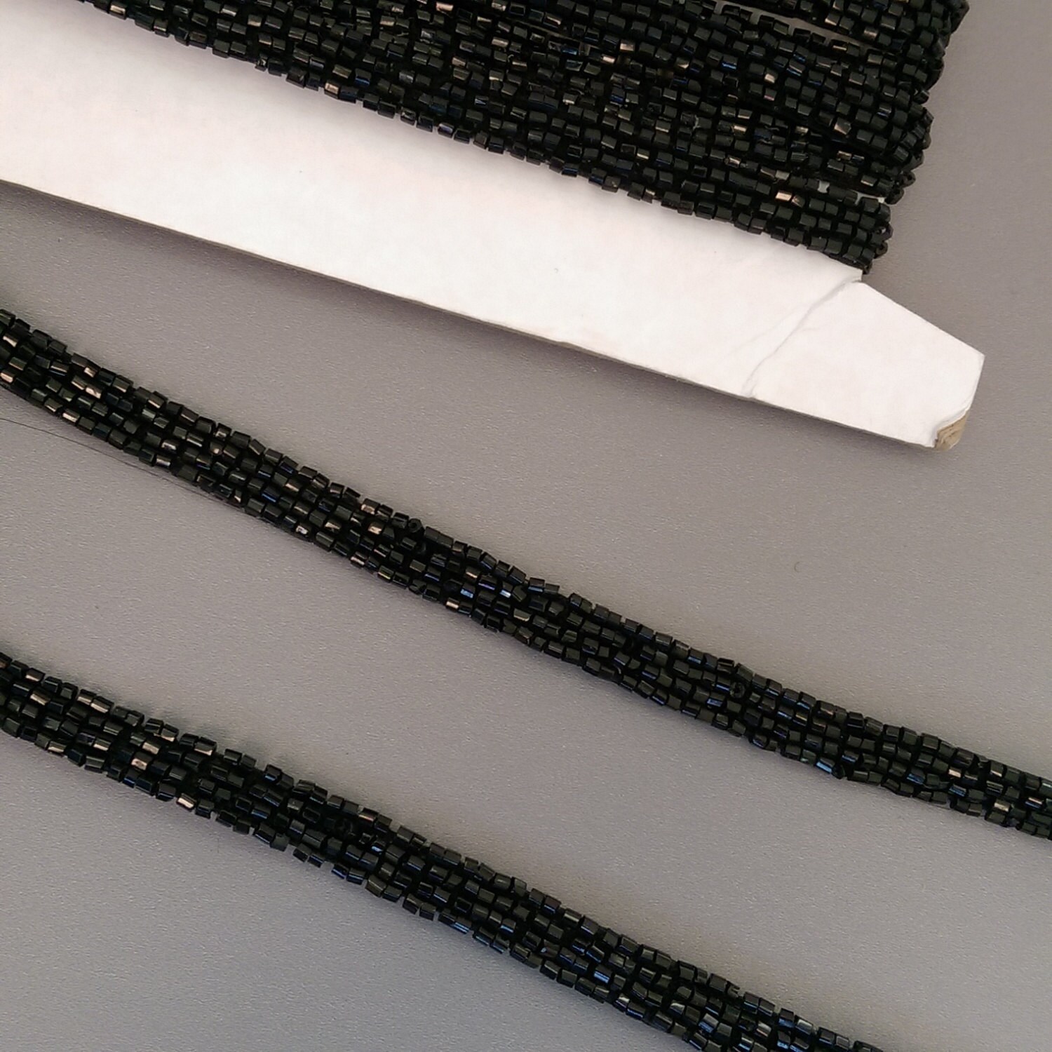 Black Beaded Trim by the 1/2 yard Black Beaded Trim 3/8 inch