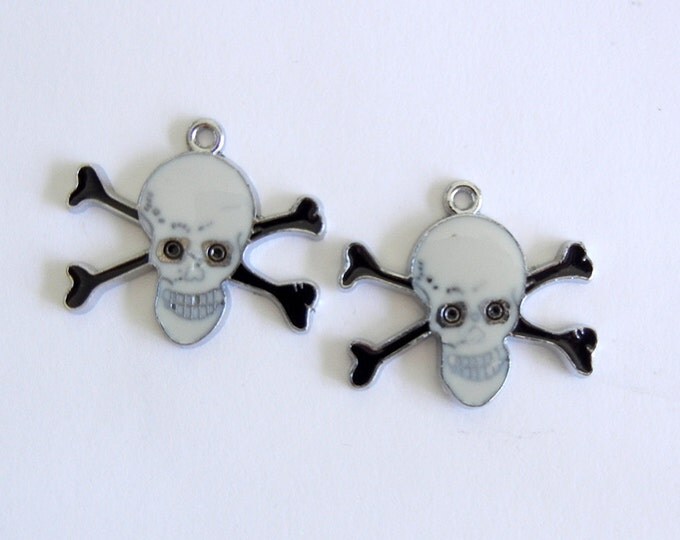 Pair of Skull and Crossbones Charms