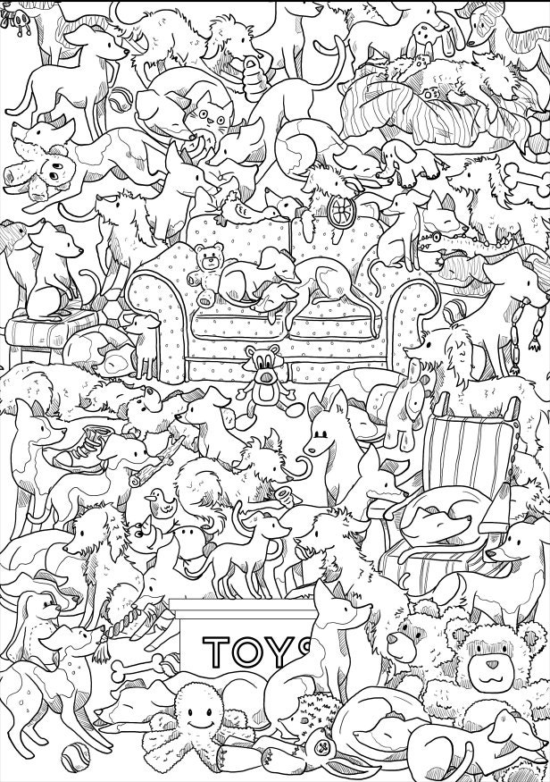 Toy Box Colouring Page DOWNLOAD by ElspethRoseDesign on Etsy