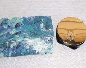 50s 60s Vintage Avon Compact and Case with Mona Lisa Blush Powder