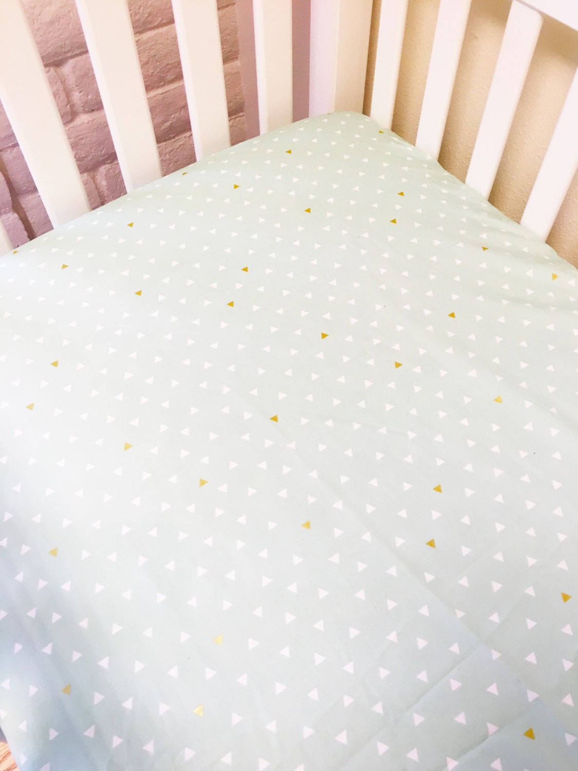 Mint Crib Sheet Gender Neutral Crib Bedding Toddler Bedding