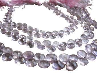 Pink Amethyst Briolettes, Pink Amethyst Beads, 8mm to 10mm, SKU 213