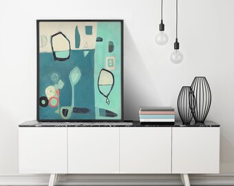 Large Art, Mid Century Modern Art, Large Wall Art, Abstract Print, Contemporary Art