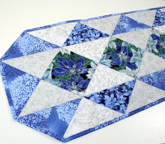 quilted christmas table runner blue silver and white quilted christmas table runner blue silver and white