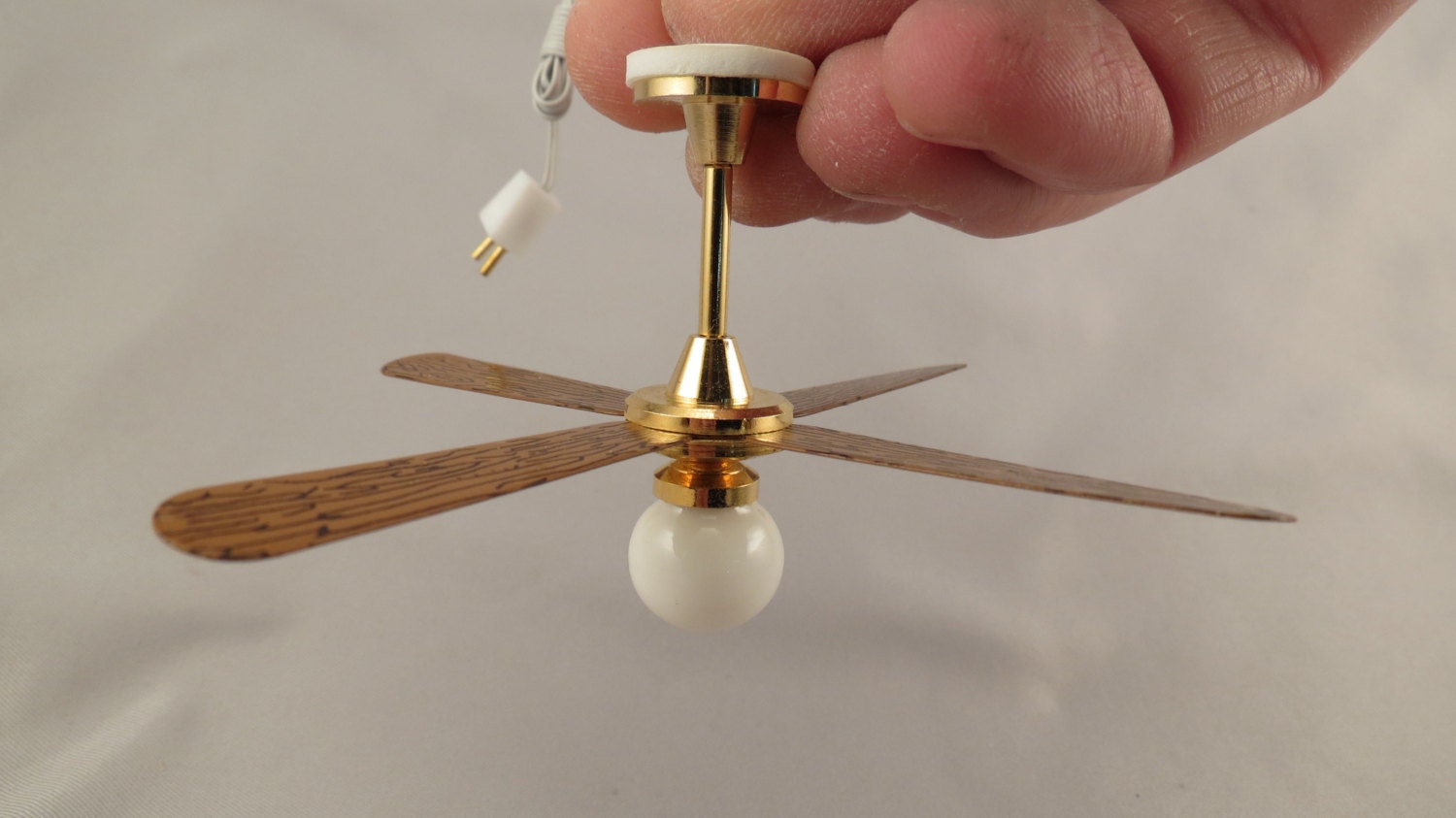 Dollhouse Miniature Ceiling Fan by miniholiday on Etsy
