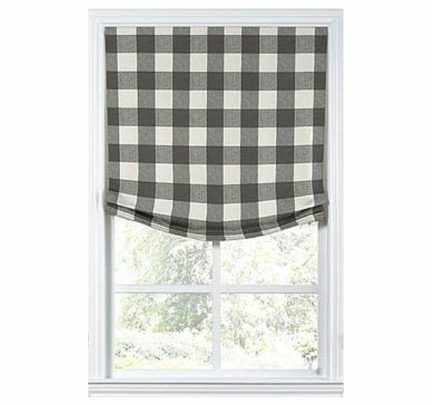 Relaxed Roman Shades In Buffalo Check by FabricAlley7 on Etsy