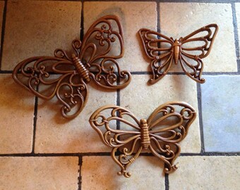 Butterfly Wall Plaques by Homco