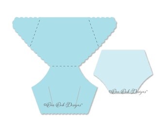 Diaper Card Template SVG File PDF / dxf / jpg / png / eps / ai / fcm, scal3, mtc, for Cameo, Cricut Explore & other electronic cutters