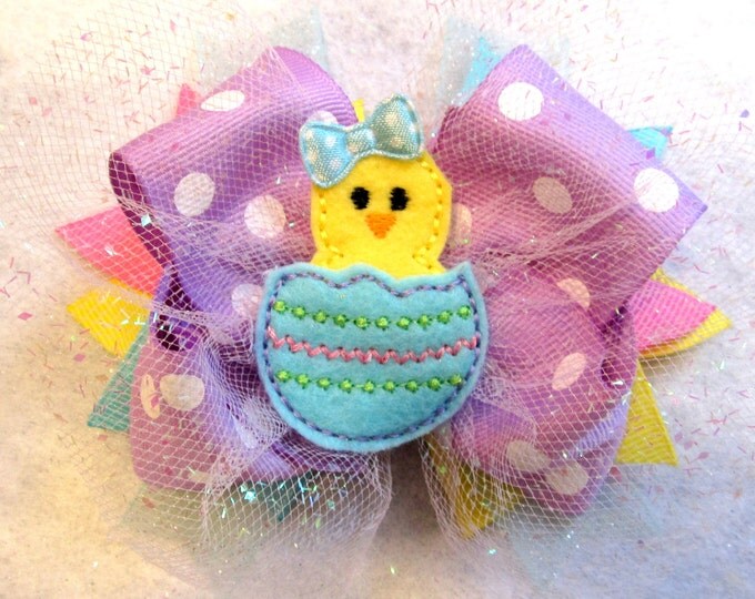 Easter Hair Bow, Easter Chic Hairbow, Easter Egg Bow Hairbow, Girls Hair Bows, Lavender Bow, Baby Bows, Baby Easter Hair Bow, Baby Headband