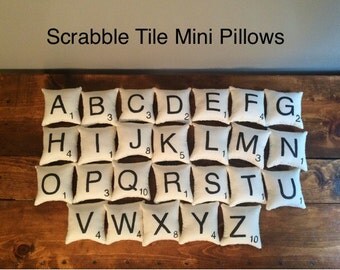 Scrabble Tile Mini Pillows