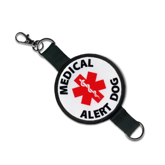 Medical Alert Service Dog Assistance Animal Round Patch Velcro