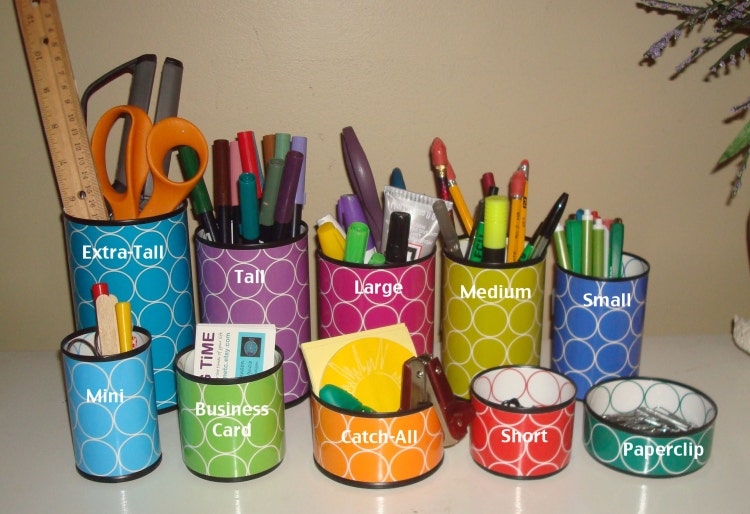 Black and White Damask Desk Accessory Set Gift for by makingtimetc