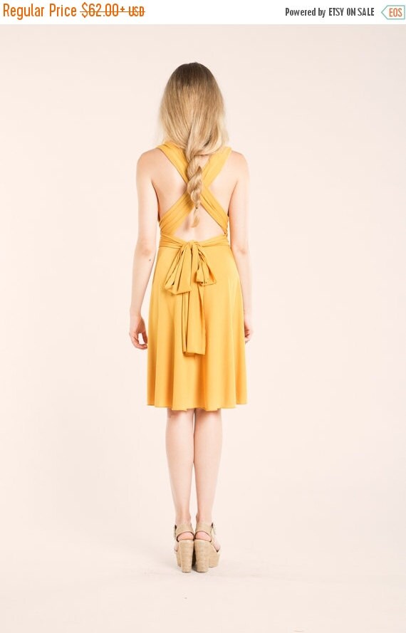 ON SALE Yellow Mustard Party Dress yellow Dress Mustard by mimetik