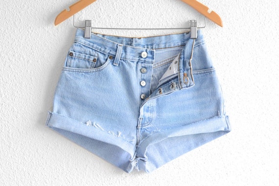 levi 501 shorts high waisted