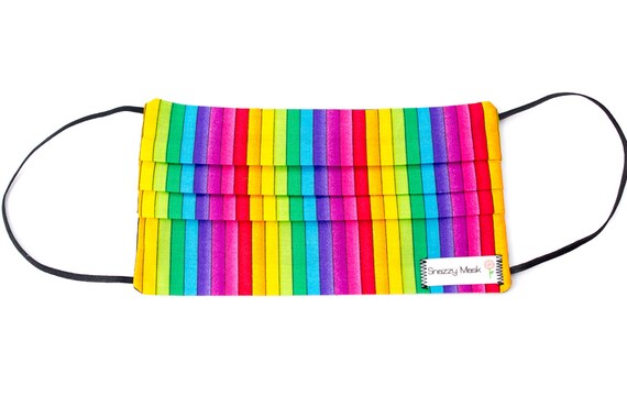 Rainbow Face Mask Rainbow Stripe Print Rainbow Mask