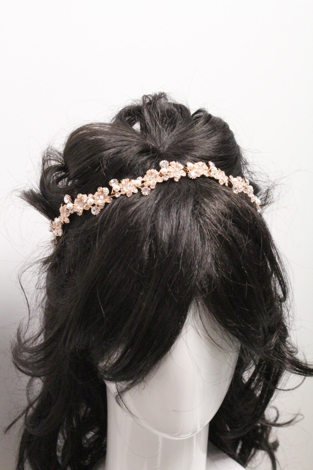 Wedding hair accessoriesWedding headbandRose gold Bridal