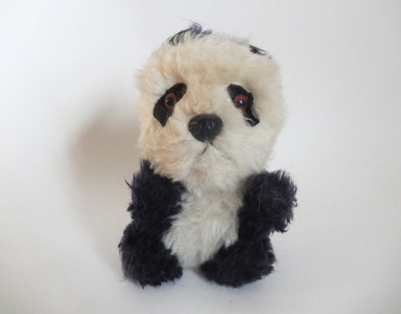 vintage panda bear stuffed animal