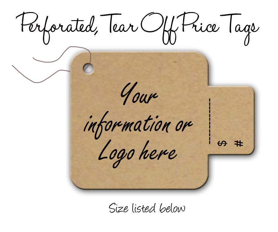 Price Tags Perforated Price Tags Labels Tear Off Tags