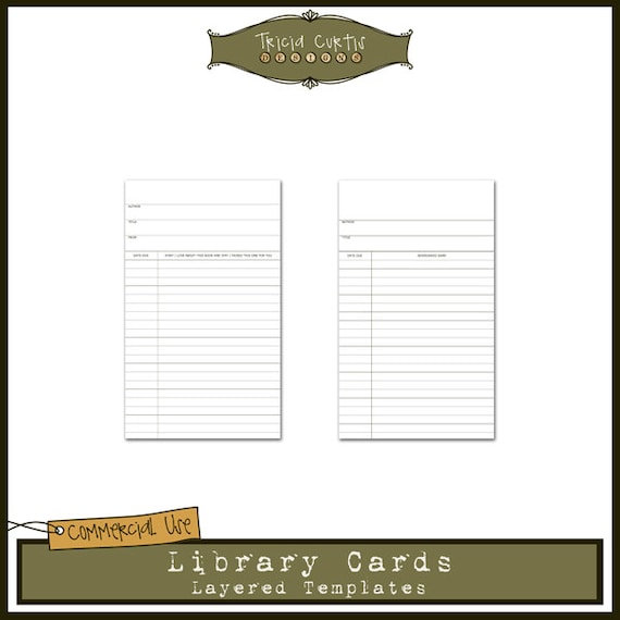 library card template free download