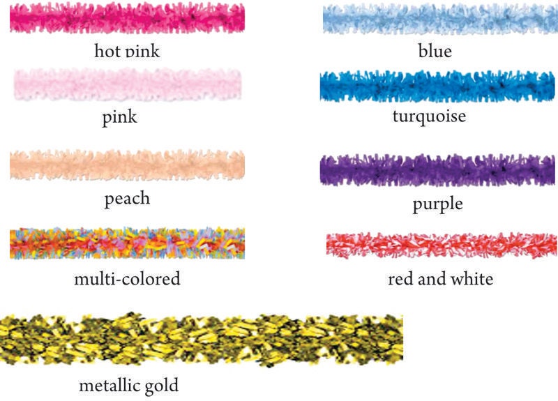 Tissue Fringe Garland Festoon 25 Feet