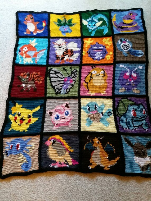 Generation 1 Pokemon Afghan by stephyw2001 on Etsy