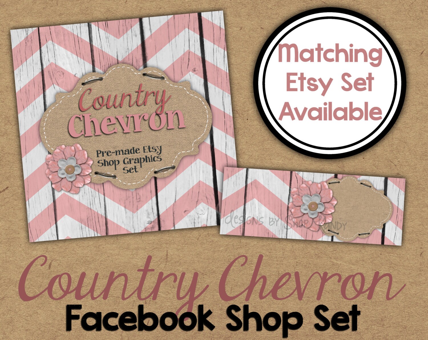 Rustic Facebook Timeline Set Country Shop Banner Rustic