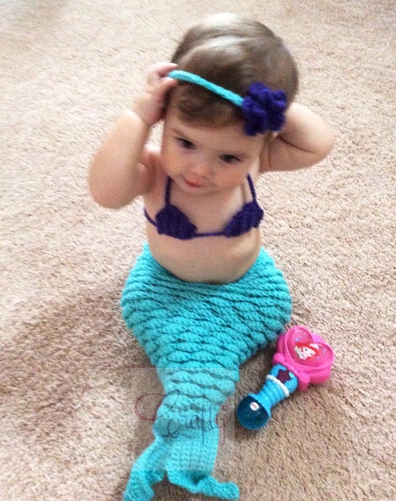 Baby Mermaid Outfit by CraftyChickz on Etsy