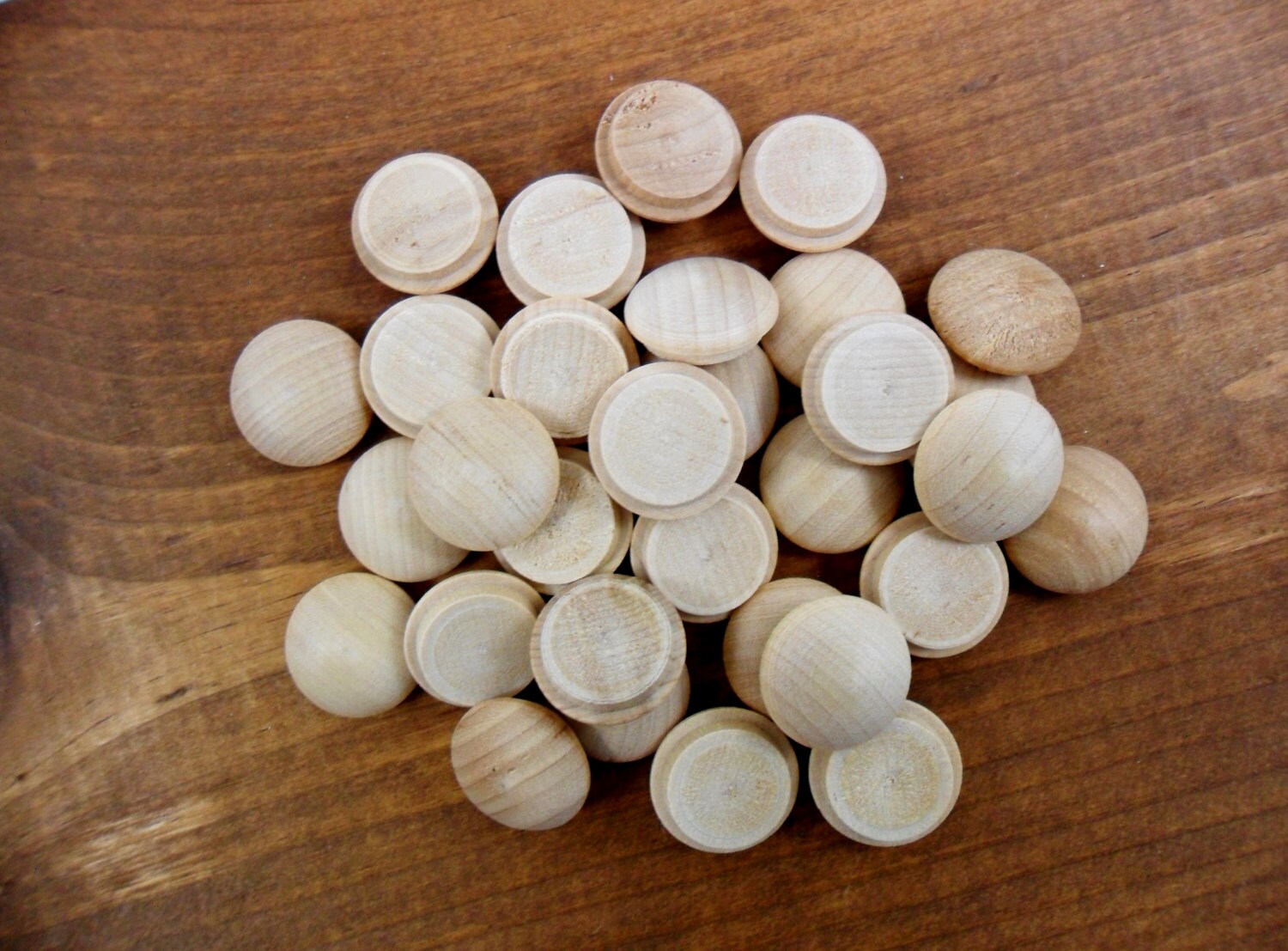 Wood Button Plugs Unfinished Wood 5/8 Shank Mushroom