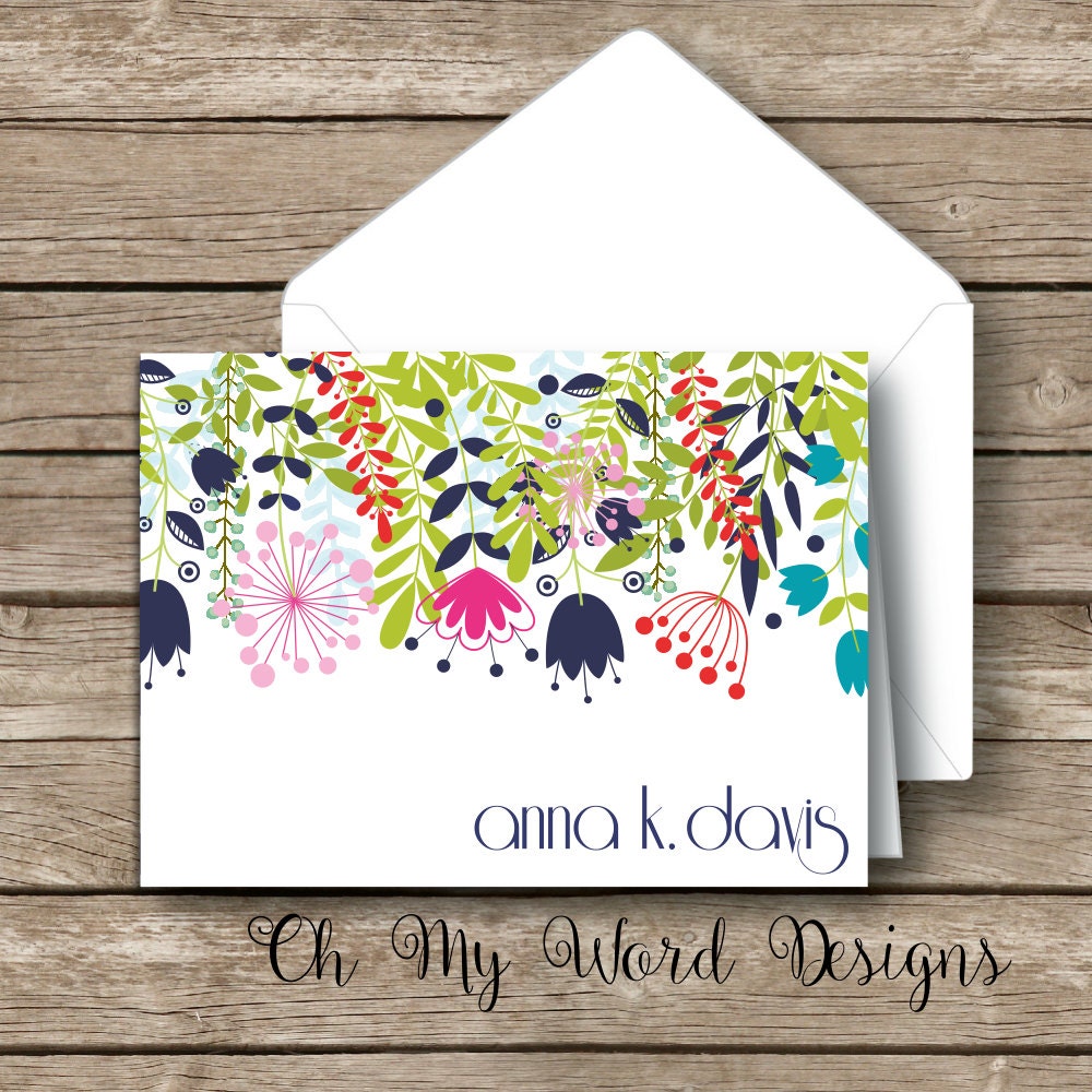 personalized foldover note cards